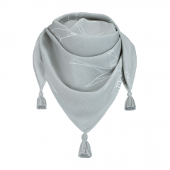 Bamboo tassel scarf - Swallows - grey