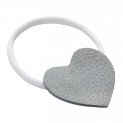 Headband Heart - white-grey