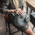 IDA bag with purse owl grey by Kasia Cichopek