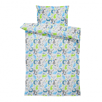 Bamboo bedding cover set S Dragons blue