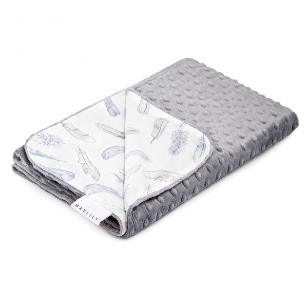 Light bamboo blanket Heavenly feathers Silver