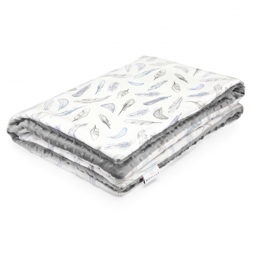 Warm bamboo blanket Heavenly feathers Silver