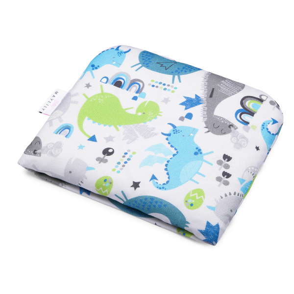 Bamboo baby pillow Dragons blue