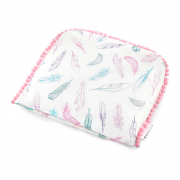 Bamboo pompom baby pillow - Paradise feathers