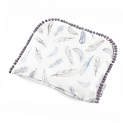 Bamboo pompom baby pillow - Heavenly feathers