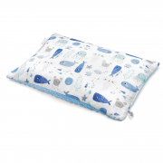 Fluffy bamboo pillow - Sea friends - light blue