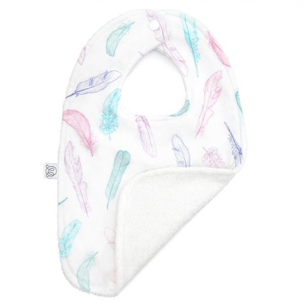 Bamboo bib Paradise feathers