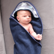 Ręcznik bambusowy niemowlaka Niebiańskie piórka Błękit