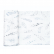 Bamboo muslin square Heavenly feathers
