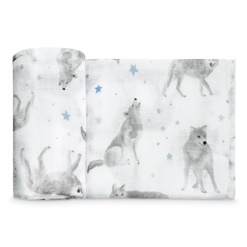 Bamboo muslin square Star wolves