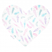 Sweetheart bamboo diaper - Paradise feathers