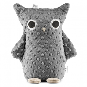 Cuddly owl Mila - graphite