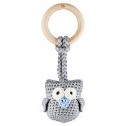Eco-teether Owl - grey-light blue
