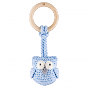 Eco-teether Owl - light blue