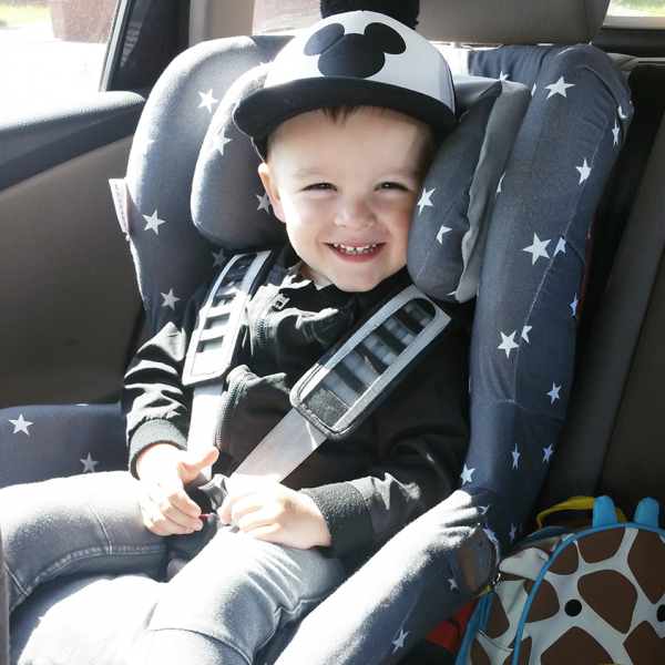 Bamboo car seat cover Heavenly feathers