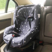 Bamboo car seat cover Grey owls