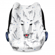 Bamboo car seat cover - Star wolves