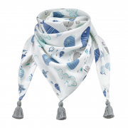 Bamboo tassel scarf - Sea friends - grey