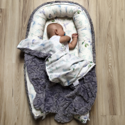 Baby nest Luxe Star wolves grey