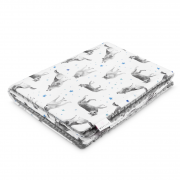 Warm bamboo blanket - Star wolves - silver