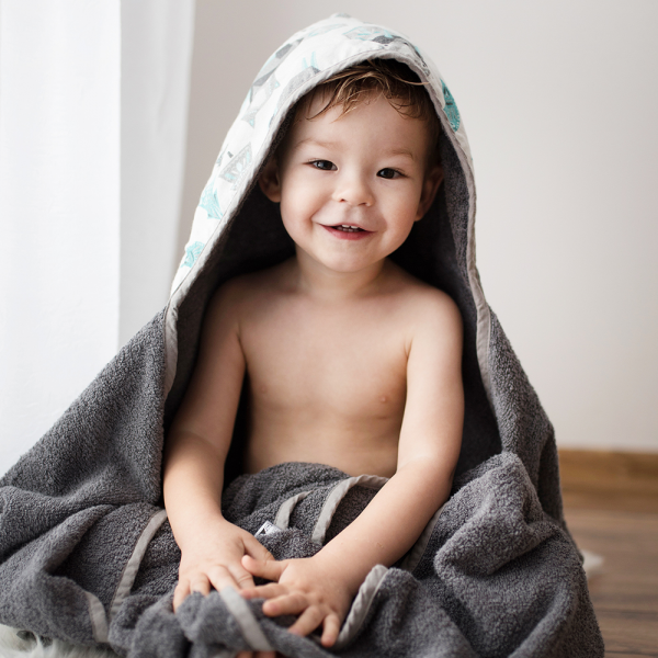 Bamboo hooded towel Fawns Cream