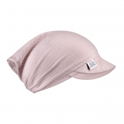 Muslin visor scarf with elastic - dusty pink