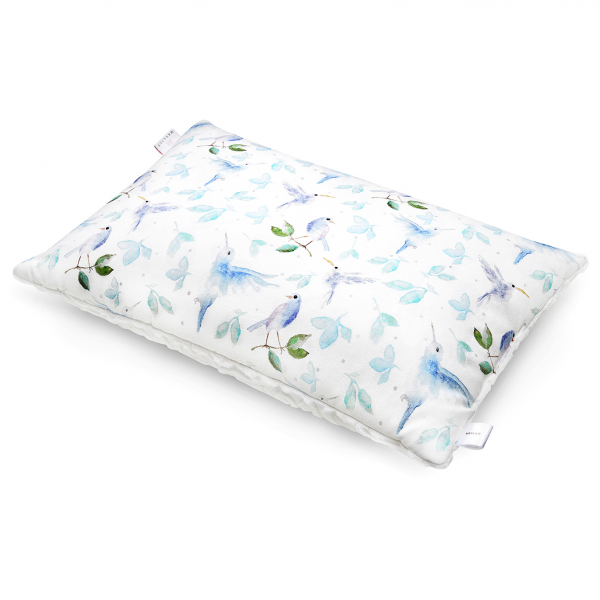Luxe fluffy pillow Heavenly birds White