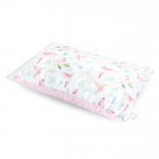 Fluffy bamboo pillow Luxe - Paradise birds - pink
