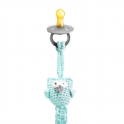 Pacifier clip Owl dusty pink