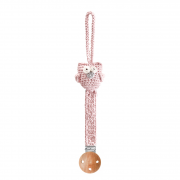 Pacifier clip Owl - dusty pink