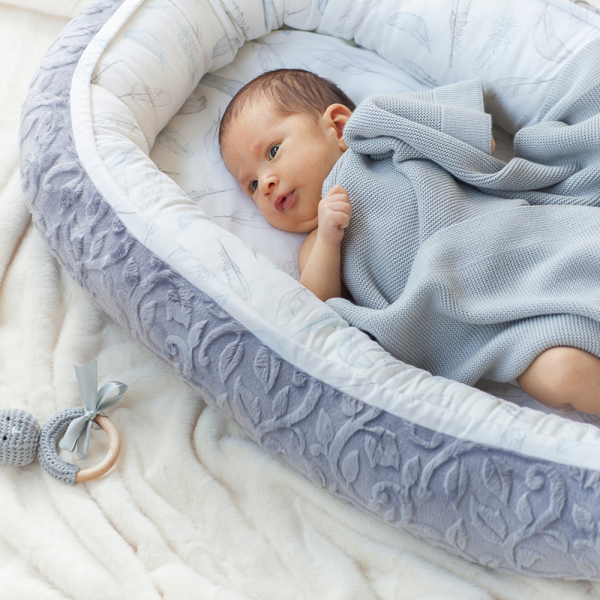 Baby nest Luxe Heavenly feathers Grey