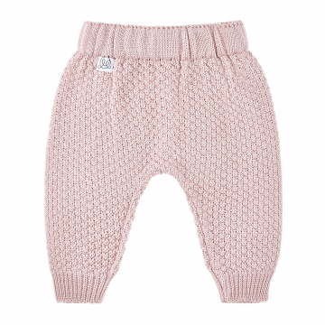 Knitted bamboo pants Dusty pink