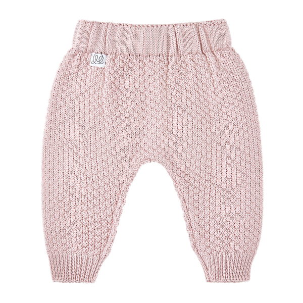 Knitted bamboo pants Dusty pink