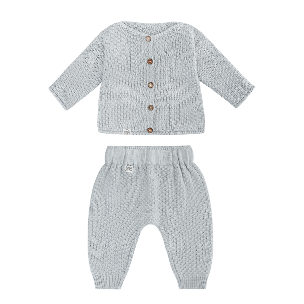 Knitted bamboo set Grey
