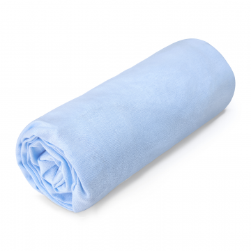 Cotton jersey bed sheet 140x200 Light blue
