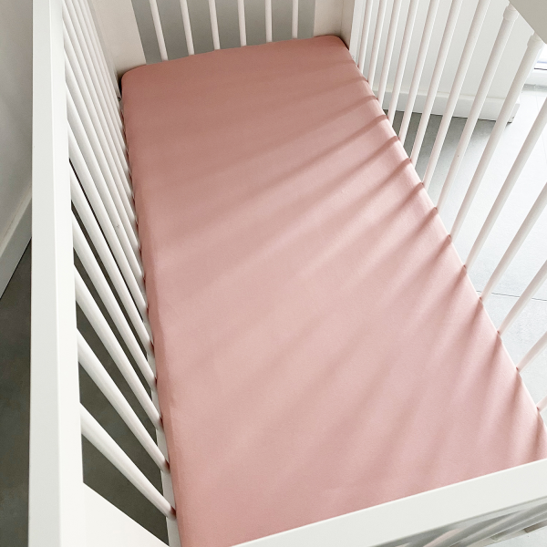 Cotton jersey bed sheet 80x160 - Blush pink