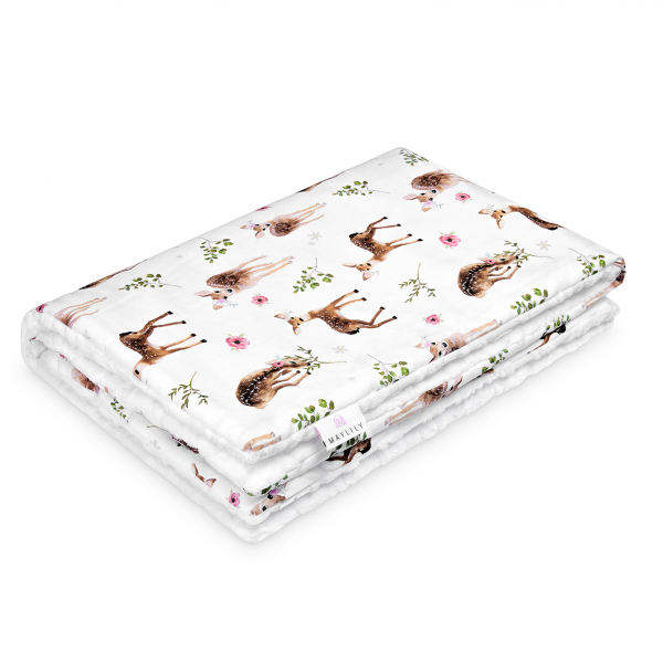 Luxe warm blanket Fawns - White