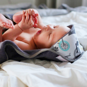 Ręcznik bambusowy niemowlaka Nieboloty Szary