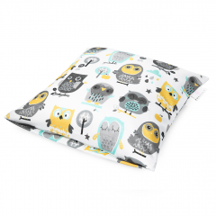 Bamboo cushion cover - Grey owls