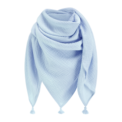 Muslin scarf - light blue