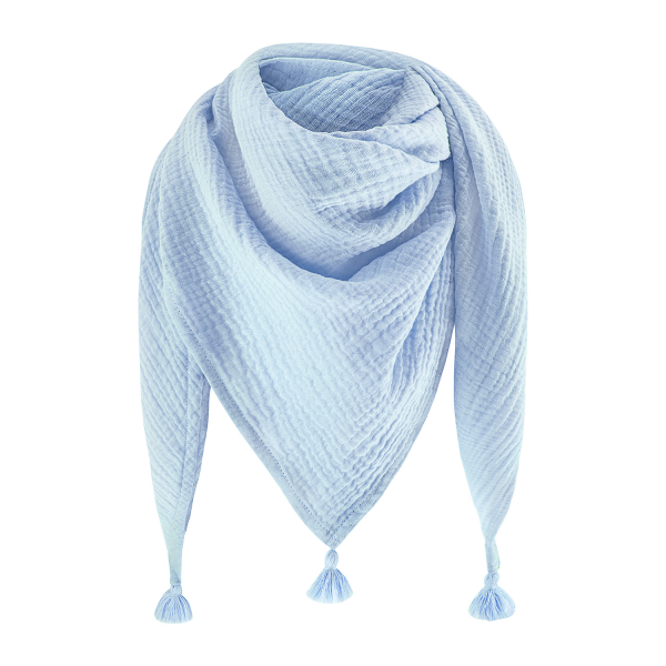 Muslin triangle scarf Grey-Grey