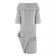 Sleeved bamboo blanket winter Silver