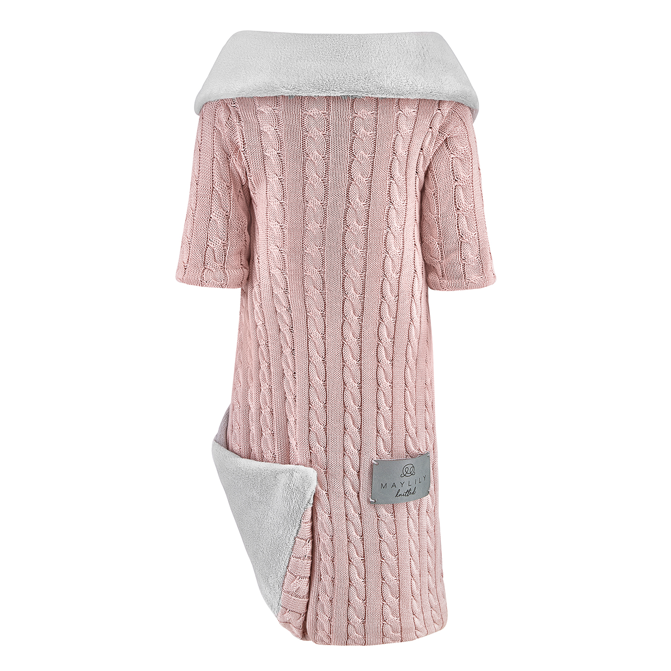 Bamboo sleeved blanket Winter - dusty pink