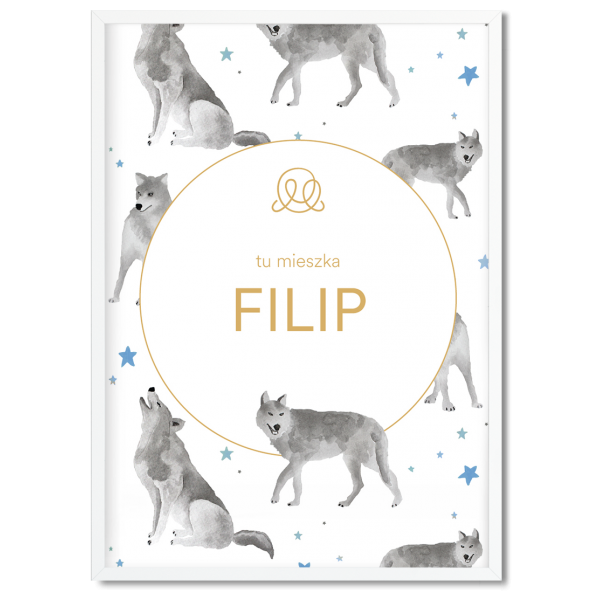 Personalized name poster - Star wolves