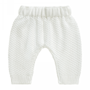 Knitted bamboo pants - pearl