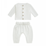 Knitted bamboo set Pearl