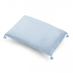 Muslin pillow 60x50 - light blue
