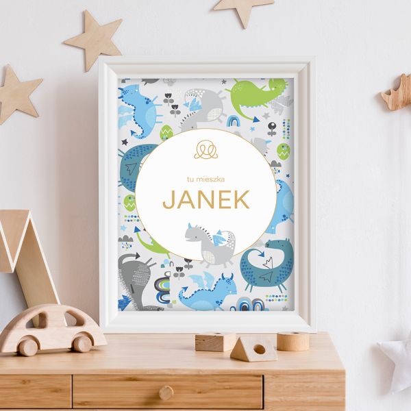 Personalized name poster - Smok'n'roll