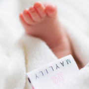 Bamboo baby towel Paradise feathers White