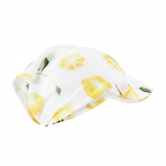 Bamboo visor scarf with elastic - Lemons